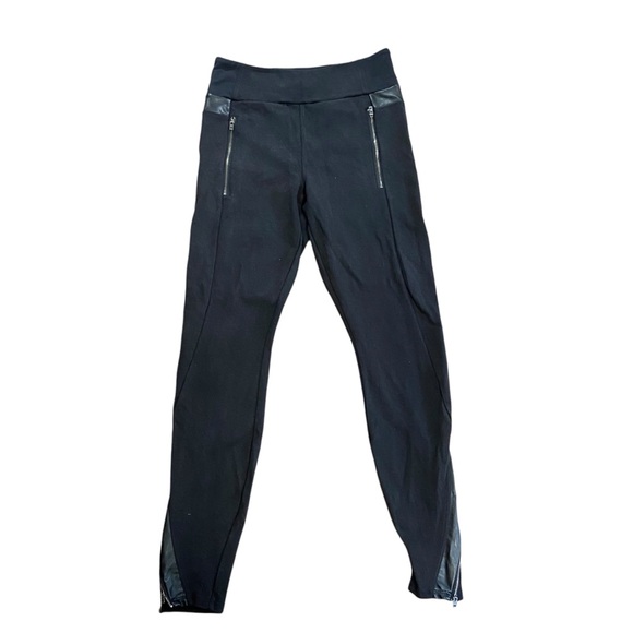 Athleta Luxe Ponte Knit and Faux Leather Pants Size Small - Picture 1 of 8